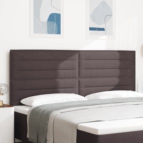 Cabeceira Design Linhas Castanha Escura 200 cm Tecido