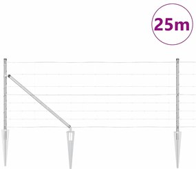 Cerca de Campo 0,8 x 25 m em Aço Galvanizado