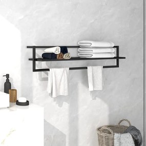Toalheiro 95x25x22 cm aço preto