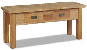 vidaXL Banco de corredor em teca maciça 90x30x40 cm