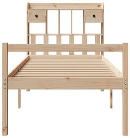 Cama com estante sem colchão 100x200 cm pinho maciço