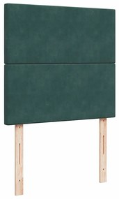 Estrutura de cama otomana colchões 90x200cm veludo verde escuro