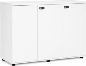 Armário de Melamina Mira Branco com Portas de Bater e Fechadura de Código 800x1200x400 mm