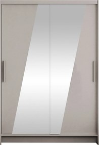 Roupeiro Closico 152, Caxemira, 200x120x58cm, 98 kg, Portas para roupeiro: Deslizante, Número de prateleiras: 5, Número de prateleiras: 5