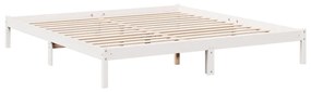 Cama extra longa sem colchão 200x210 cm pinho maciço branco