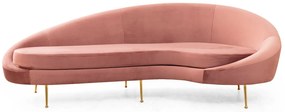 Sofá de 3 Lugares Eses – Rosa – 255 cm x 120 cm x 85 cm
