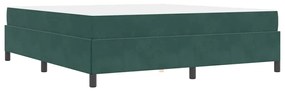 Estrutura da Cama Verde Escuro e Branco 180 x 200 cm Veludo