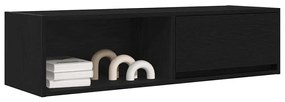 Móvel de TV 100x31x25,5 cm derivados de madeira carvalho preto