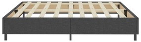 Cama boxspring 200x200 cm tecido cinzento