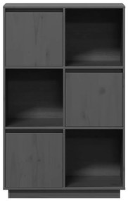 Aparador alto 74x35x117 cm pinho maciço cinzento