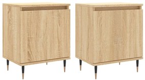 Mesas cabeceira 2pcs derivados de madeira carvalho sonoma