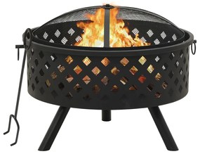 Braseira com atiçador 68 cm XXL aço