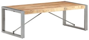 Mesa de centro 120x60x40 cm madeira de mangueira áspera