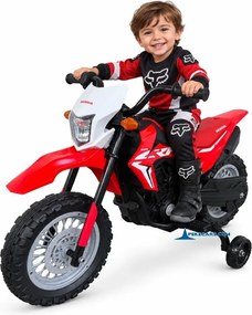 Mota elétrica 12V  para crianças 3 a 6 anos Honda CRF250L Vermelha