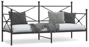 Cama de Dia sem Colchão 75x190 cm aço preto