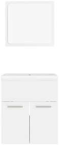 Conjunto de móveis de casa de banho contraplacado branco