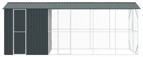 Gaiola para Aves com Extensão Antracite 210x640x247 cm de Aço