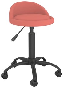 vidaXL Cadeira de escritório giratória veludo rosa