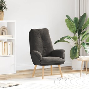 vidaXL Poltrona Relaxante Cinza Escuro com Tecido Encantador de Lã