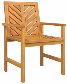 Conjunto de Jantar de Jardim com 5 Peças de Madeira Sólida de Acácia