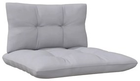 9 pcs conjunto lounge de jardim c/ almofadões cinzentos pinho