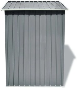 Abrigo de jardim metal cinzento 204x132x186 cm