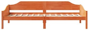 Cama sem colchão 90x190 cm madeira de pinho maciça castanho-mel