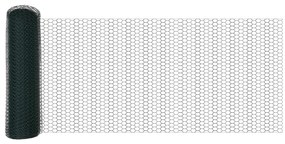 vidaXL Cerca Hexagonal Verde 0,5 x 10 m PVC