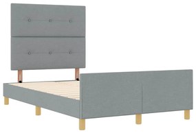 Estrutura de Cama Cinza Claro 120x200 cm Tecido