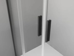 Mexen Exo cabine de duche semicircular deslizante 90 x 90 cm, transparente, preta - 8132-090-090-70-00