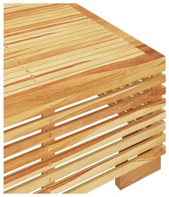 Mesa de centro de jardim 69,5x69,5x31 cm madeira de teca maciça