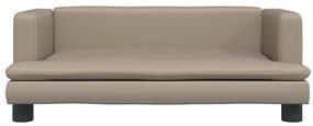 Cama para cães 80x45x30 cm couro artificial cappuccino
