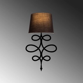 Aplique de Parede Asaf – Preto – 15 x 28 cm