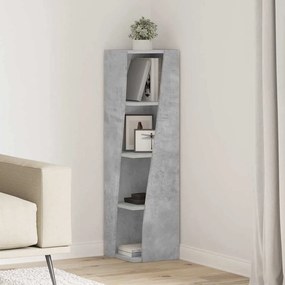 vidaXL Armário de canto Cinzento 27,5x27x102cm Madeira processada