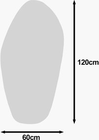 Espelho "Bella" - 60 x 120 x 2,2 cm - Preto - Design Moderno