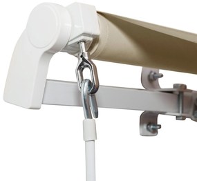 Toldo Manual Retrátil 350x250 cm Toldo para Varanda com Manivela de Me