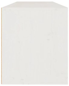 Armário de parede 100x30x35 cm madeira de pinho maciça branco