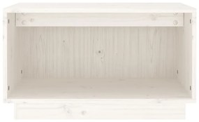 Móvel de TV 60x35x35 cm madeira de pinho maciça branco