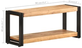 Móvel de TV 90x30x40 cm madeira de acácia maciça