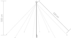 LED Árvore de Natal Interior Exterior 800 LEDs Branco Frio 5 m