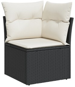 Conjunto de Sofá Jardim 7 peças vidaXL com Almofadas Vime PE Marrom, S