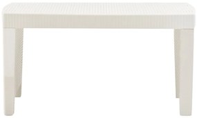Conjunto lounge para jardim 3 pcs plástico branco
