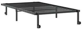 Estrutura de cama sem colchão Dobrável 100x200 cm aço preto