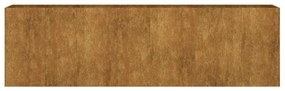 Canteiro elevado de jardim 280x40x80 cm aço corten