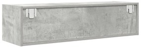 Armário para TV Cinza Concreto 100x31x25,5 cm Madeira Engenharia