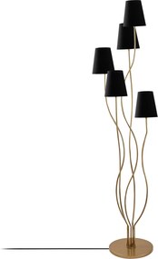 Candeeiro de Pé Bonibon – Ouro e Preto – 44 x 44 x 160 cm