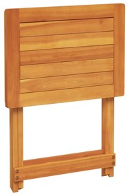 3 pcs conjunto jantar dobrável p/ jardim madeira acácia maciça