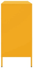 Aparador 68x39x79 cm aço amarelo mostarda