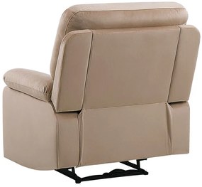 Conjunto de sofás reclináveis 6 lugares em veludo creme LED e entrada USB BERGEN Beliani