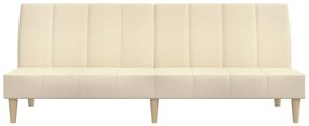 Sofá-cama de 2 lugares tecido cor creme
